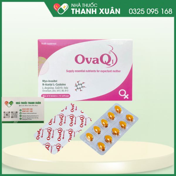 OvaQ1 - Hỗ trợ bổ sung Myo - Inositol, Acid folic cho phụ nữ trước mang thai